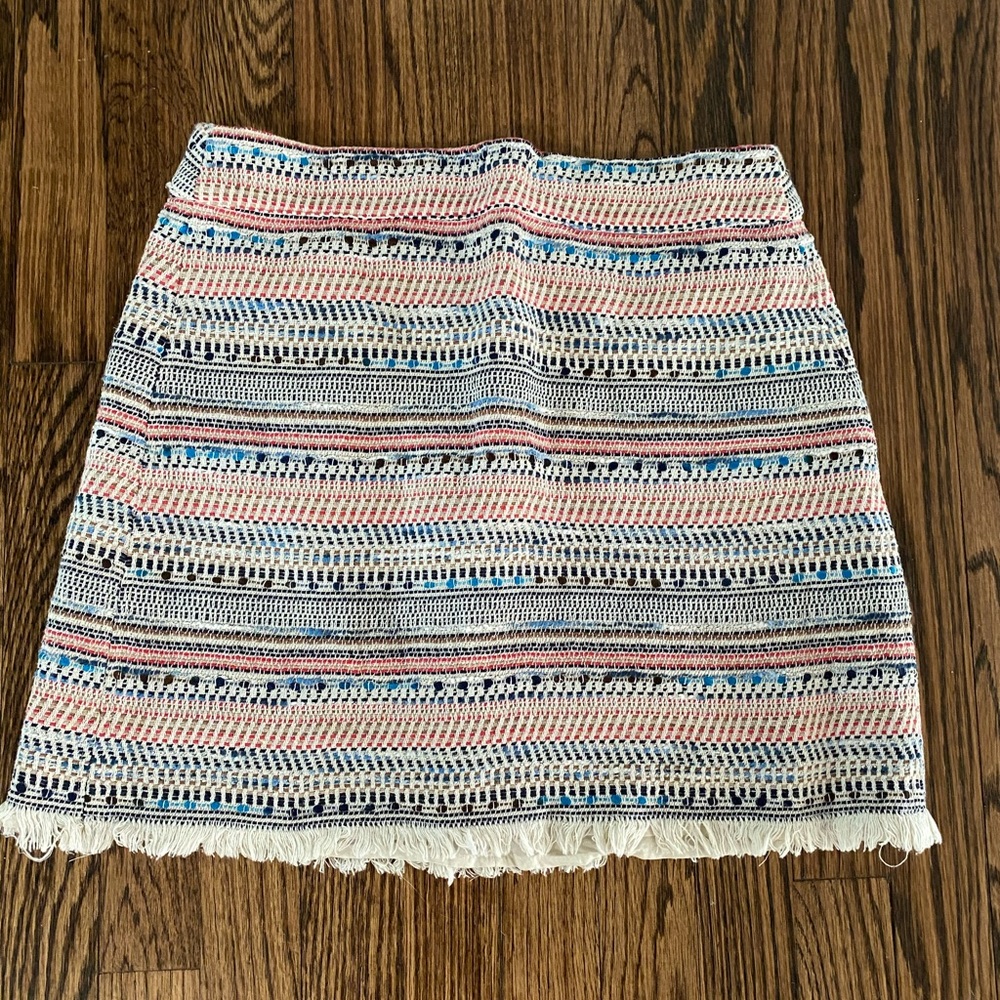 LOFT frayed Mini skirt